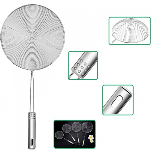 Solid 4 PCS Stainless Steel Fry Oil Strainer Solid 4 PCS Stainless Steel Fry Oil Strainer